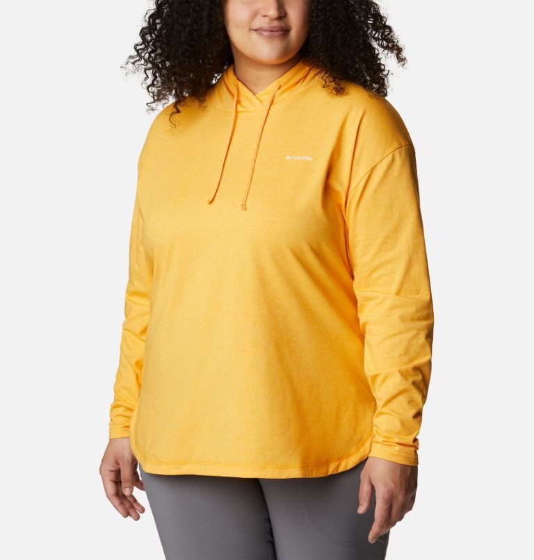 Women's Columbia Sun Trek Pullover Hoodie Mango | Plus Size CA-ML063